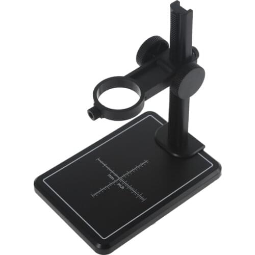 Aluminum Alloy Microscope Stand Portable Up and Down Adjustable Manual Focus Digital USB Electronic Microscope Holder Stand