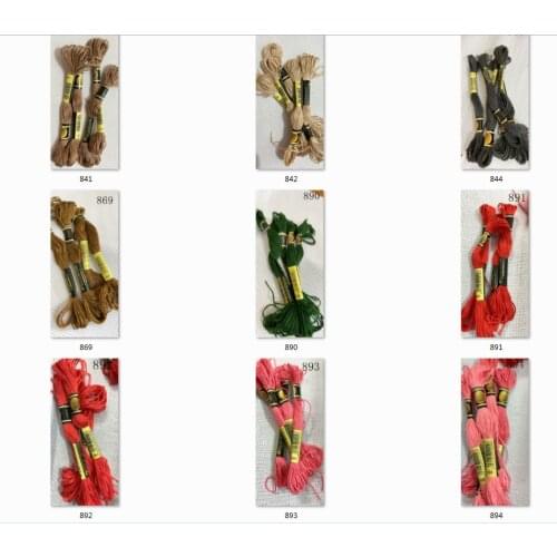 Two labels 10 pieces cross stitch threads cross stitch embroidery thread Custom threads colors 07