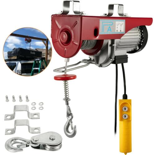 200KG Electric Hoist Scaffold Winch Lifting Crane Trolley Garage High Carbon