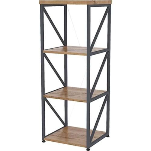 Space Office Metal Office Cabinet Bookshelf Shelf Line 017 Caucasian Oak-Anthracite