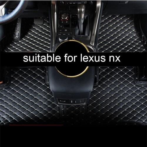 Leather car floor mats for lexus nx nx200t nx300h nx300 nx200 2015 2016 2017 2018 2019 2020 accessories carpet styling