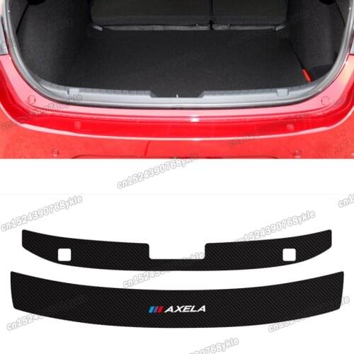 Lsrtw2017 stainless steel car trunk guard protector panel trims decoration for mazda 3 mazda3 axela 2019 2020 2021 accessories