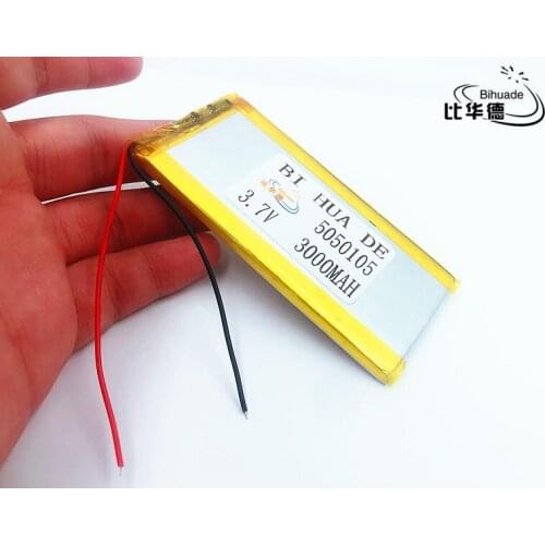 Li-Po 3.7V 3000mAh 5050105 Lithium Polymer Li-Po li ion Rechargeable Battery cells For Mp3 MP4 MP5 GPS