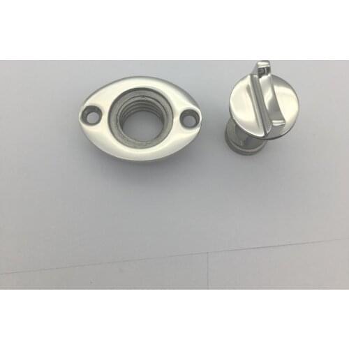 Yacht Kayak Marine Boat 1" Oval Captive Drain Plug Bung Fitting with O Ring