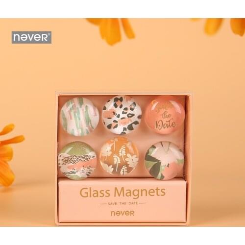 Never Leopard Design Magnetic Thumbtack Photo Message Holder Whiteboard Magnet Tacks Office decorative Accessories Stationery