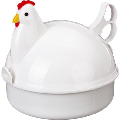 Chicken Shape Microwave 4 Egg Cooker Steamer Kitchen Cooking Boiler Utensil