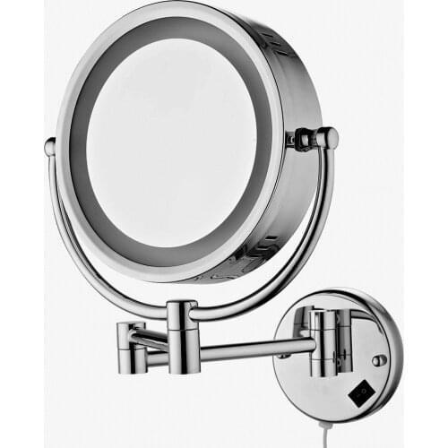 9"Wall Mounted Round 3x / 1x Magnifying Bathroom Mirror LED Makeup Cosmetic Mirror ladys private mirror BM003
