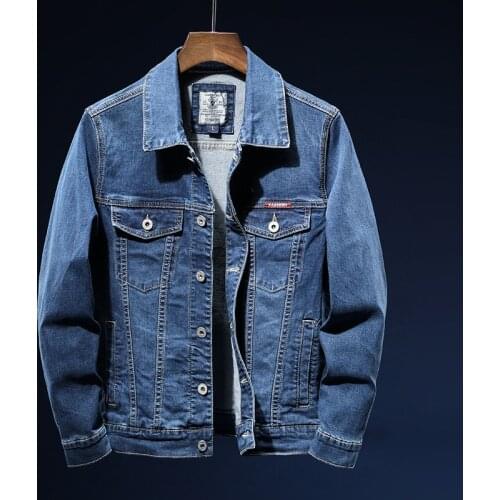 2021 Spring And Autumn New High-end Blue Denim Jackets Mens Fashion Jacket Chaquetas Hombre Long Sleeve Buttons Mens Fashion