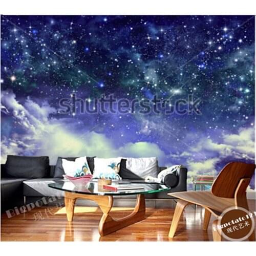 Custom wallpaper for room, large murals starry sky is used in the bedroom of children room ceiling wall vinyl paper DE parede