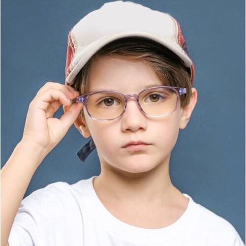 Fashionable Glasses Kids Blue Light Anti Glare Filter Children Eyeglasses Girl Boy Optical Frame Blocking Clear Lenses TR90