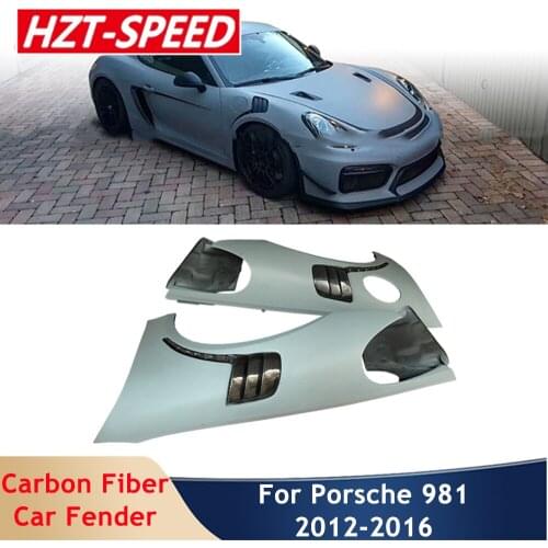 Real Carbon Fiber Front Wheel Fender Modify GT2 RS For Porsche Boxster Cayman 981 2012-2016 Car Body Kit