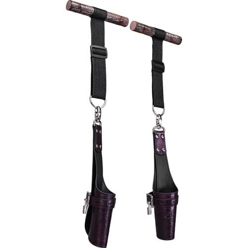 Genuine Leather Sex Toys Hanging Door Swing Erotic Toy With Wooden Handle for Couples BDSM SM Bondage Women Gay Men Slave Fetish