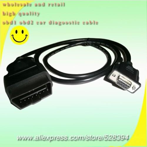 15% Off 1pc High Quality OBD 2 16Pin - DB9 Serial Auto Accessories Connector OBD2 RS232 9pin Cable Diagnostic Scanner Interface