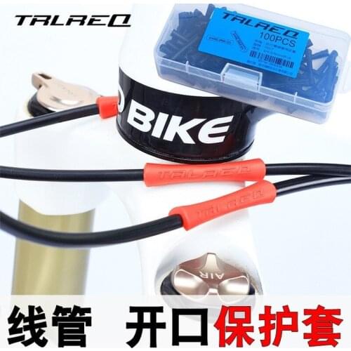 Bicycle carbon frame brake transmission line tube protective cover open type anti-friction paint protective plastic cover