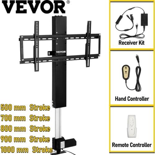 VEVOR Electric TV Lift Motorized with Remote Control, 500mm-1000mm Stroke, Height Adjustable Plasma LCD Mount Cabinet TV Lifter