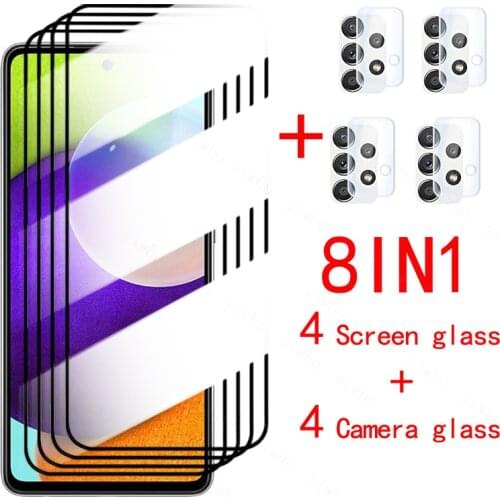 Tempered glass sumsung a 52 protective glasses for samsung galaxy a12 a22 a32 a42 a52 a72 2021 camera lens screen protector film