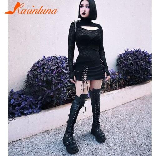 Brand New Female Cosplay Buckle Platform Boots Fashion Zip Cross Tied High Heels Thigh High Boots Women Goth Wedges Shoes Woman