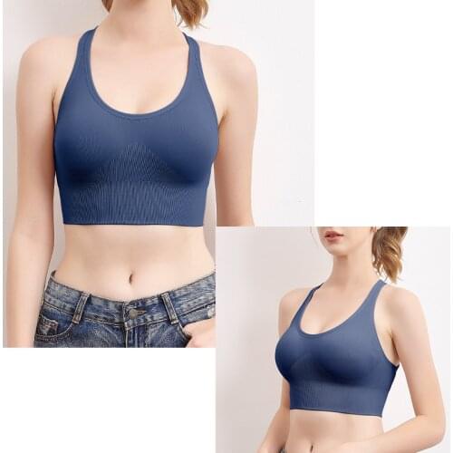 Sexy Sports Bra for Women Push Up Crop Top Breathable Yoga Bras with Removable Cups for Female Gym Workout Fitness Running
