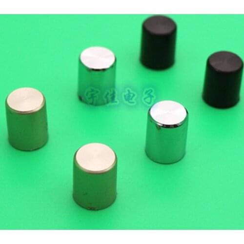 10 Piece 10 * 12mm plastic touch switch button cap gold silver black round hole square hole universal inner hole 3.2mm