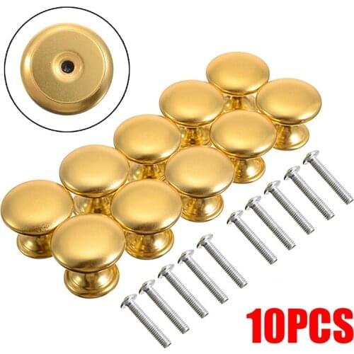 10pcs 25*21mm Kitchen Cupboard Drawer Aluminum Door Knob Cabinet Handles With Screw DIY Home Improvement Tool Parts