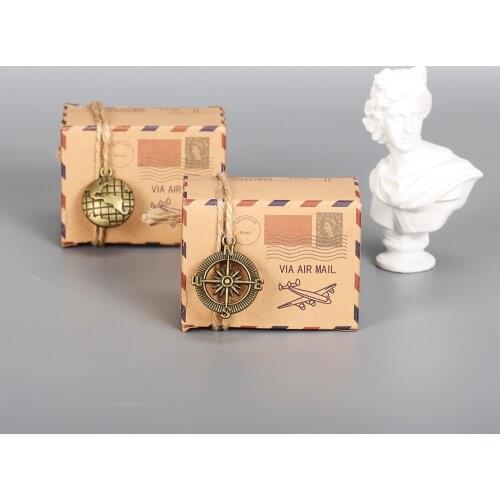 10Pcs Christmas House Candy Bags Kraft paper Gift Box For Presents Candies Cookies Bundle Xmas Theme Party Gift Wrapping Bags