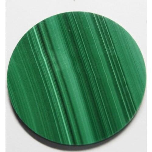 30mm*2mm Coins Top Quality Semi Precious Stones Natural Malachite Loose Gemstone Round Plate Malachite For Jewelry