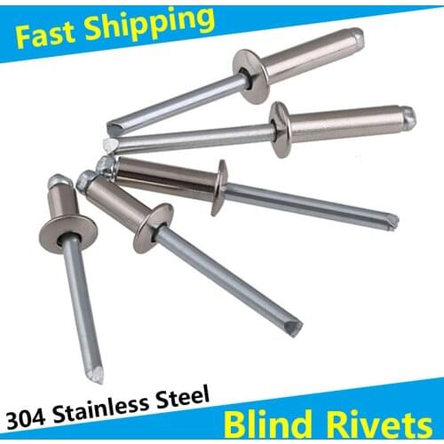 304 stainless steel open rivet, round head, pop rivet, decoration nail, hollow rivet m3.2 m4