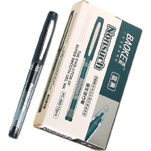 36pcs/lot Baoke 0.5mm plastic blue black ink gel pen sign pen doctor prescription pen teacher pen