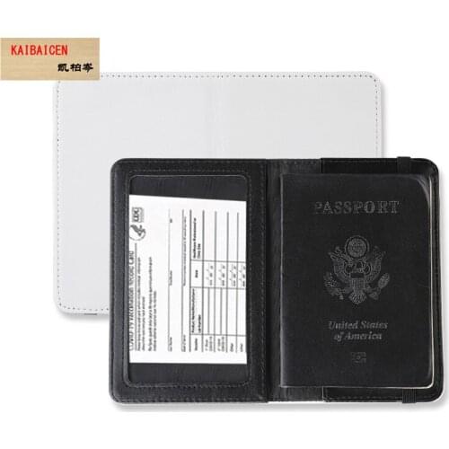 5pcs/lot Blank Sublimation Cover Passport Holder Ticket ID Card Bag Case Leather Wallet Style document holder heat transfer