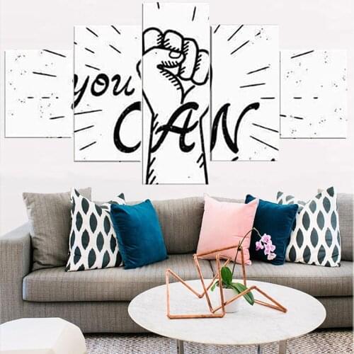 5 Pieces Wall Art Canvas Painting Fist Poster Modern Living Room Wall Painting Home Decoration Pictures Free Shipping