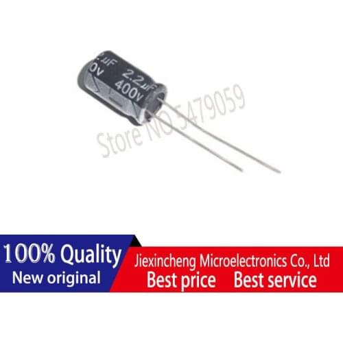（50pieces）400V 2.2UF 3.3UF 4.7UF 6.8UF 8x12 Aluminum Electrolytic Capacitor DIP 8*12mm