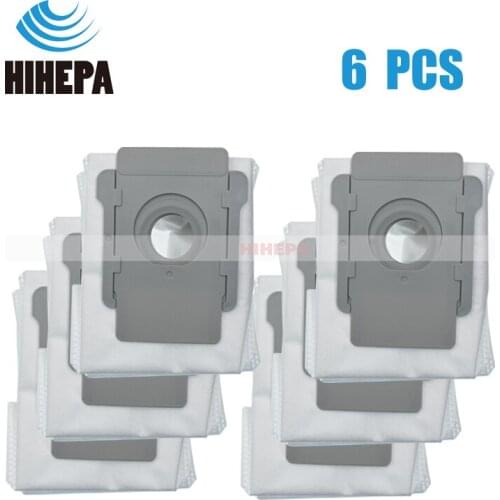 6 pcs Vacuum Cleaner Filter Dust Bags for irobot roomba i7 i7+ Plus E5 E6 Robotic Vacuum Cleaner parts fit # 4640235