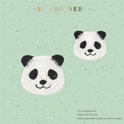 AHYONNIEX Brand Cute Cartoon Big Small Panda Patch 2018 New Animal Iron On Patches for Kids Dress Jeans Small DIY Applique