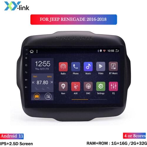 Android Car Radio multimedia Player for Jeep Renegade 2016 - 2018 gps Navigation system accessories Audio stereo no 2 din dvd