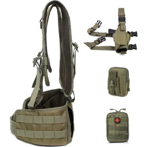 Army Tactical Vest Military Molle Combat Belt Molle Pack Bag Carrier Airsoft Removable Belt Vest CS Wargame Hunting Gear