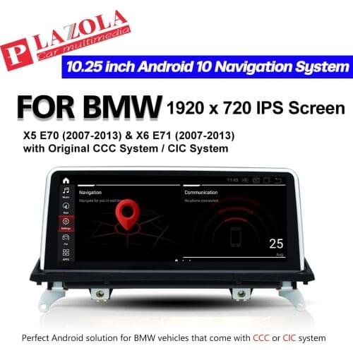 Qualcomm Car Multimedia GPS Player For BMW X5 Series E70 X6 Series E71 2007-2013 Android 10.0 CCC CIC System CarPlay Navigation