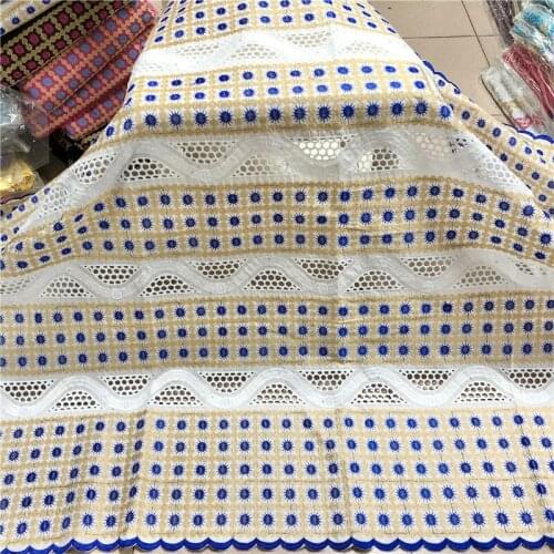 White Hot Selling 100% Cotton African Dry Lace Fabric Nigerian Lace Fabric 2021 High Quality Swiss Voile In Switzerland PL4670