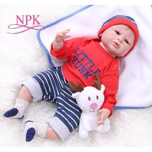 Boneca Reborn 22 inch Soft Silicone Vinyl Doll 55cm Reborn Baby Doll Newborn Lifelike Bebe Reborn Dolls with Plush Toy