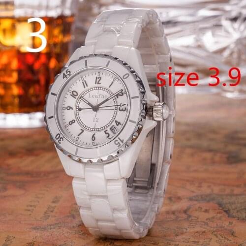 Fashion Brand Men Women Couple Ceramic Watch Hot Black White Simple Bracelet Clasp Watches Elegant Lady Business Calendar Clock