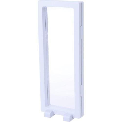 PIXNOR 23x9cm 3D Floating Frame Shadow Box Display Case Coin Box Jewelry Display Show Case with Rectangle Base Jewellery Holder