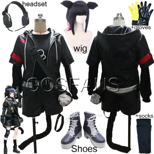 Game Arknights Jessica Cosplay Costume Halloween Chrismas Costumes For Women Cloth Wig Shoes Full Set tail sock And accessories