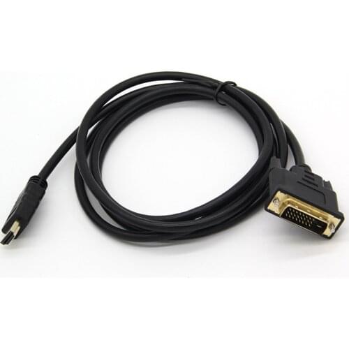 HDMI-compatible to DVI Cable Male 24+1 DVI-D Male Adapter Gold Plated 1080P For HDTV DVD Projector For PlayStation 4 PS4/3