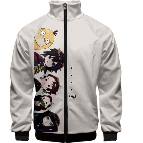 Demon Slayer Jacket Coats Kamado Tanjirou Nezuko Tomioka Giyuu Print Jacket Coats Men Women Harajuku Jacket Plus Size Coats Tops