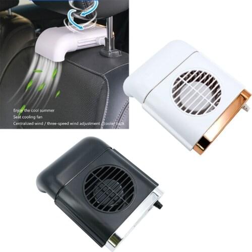 Car Back Seat Mini USB Fan Foldable Silent Fan Three Grade Wind Speed Adjustable Car Cooler Air Cooling Fan
