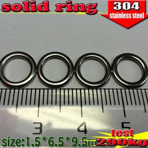 2019new fishing rings lure accessories fishing solid rings size:1.5mm*6.5mm*9.5mm number 40pcs/lot