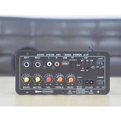 B2RC 220V/12V/24V Power Digital Amplifier Board Bluetooth Subwoofer Amp Car Home TF USB Amplificador