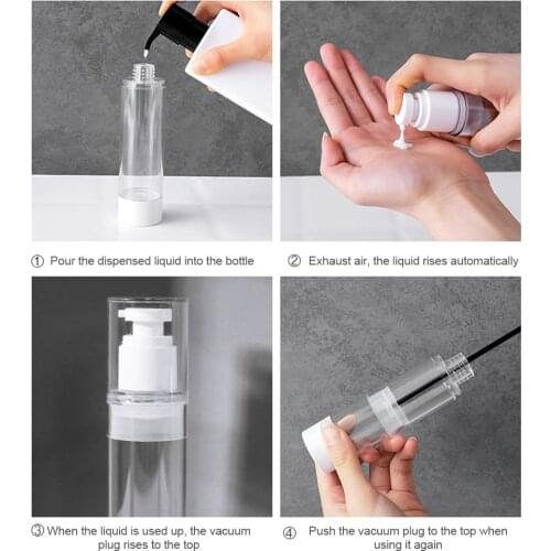 Transparent Travel Empty Spray Bottle Press Type Small Plastic Portable Vacuum pressing Watering lotion Refillable Bottle