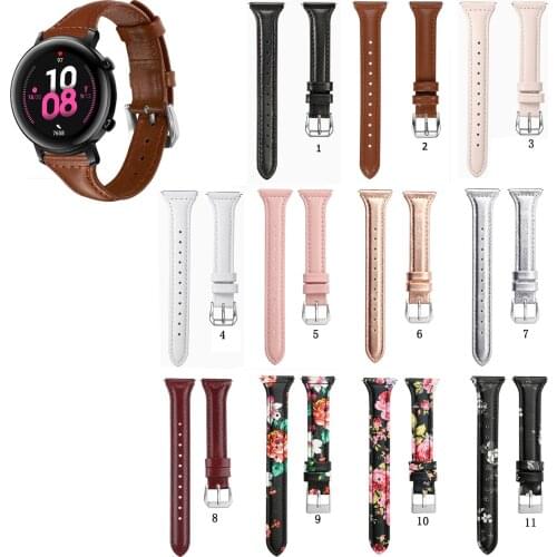 20mm 22mm Slim Leather Watch Band Strap for Huawei Watch GT2 GT 42mm 46mm Wrist band for GT2e GT2 pro Honor MagicWatch 2 strap