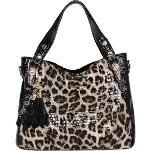 Luxury handbags women bags designer Fashion Tassel Leopard bag large capacity handbag women brand 2020 famous Bags ladies