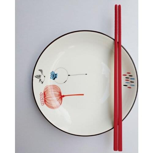 2 Pairs Silicone Chopsticks Reusable Dishwasher Safe Non-Slip Grip 9.5''/ 11.8